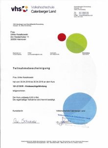 Teilnahmebescheinigung